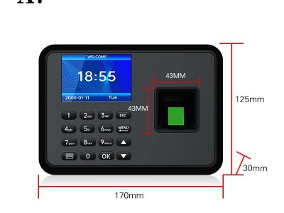 2.8寸指紋考勤機A7